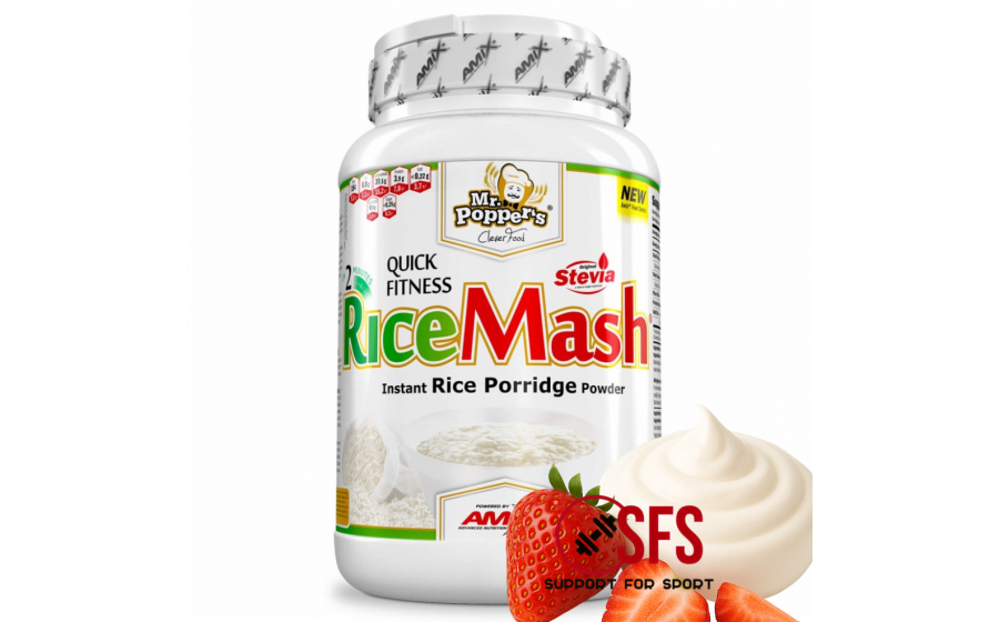 AMIX Mr. Popper´s RiceMash 600 g Strawberry Yoghurt AMIX Mr. Popper´s RiceMash 600 g Strawberry Yoghurt
