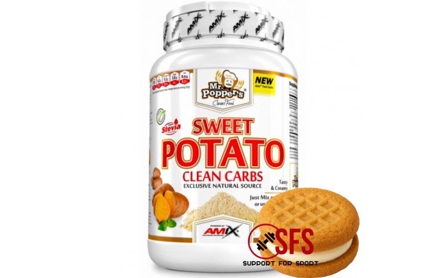 AMIX Mr.Poppers Sweet Potato Clean Carbs 1000 g Cookie AMIX Mr.Poppers Sweet Potato Clean Carbs 1000 g Cookie
