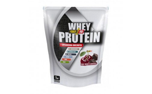 Whey Protein +урсоловая кислота (1 kg, полуниця)