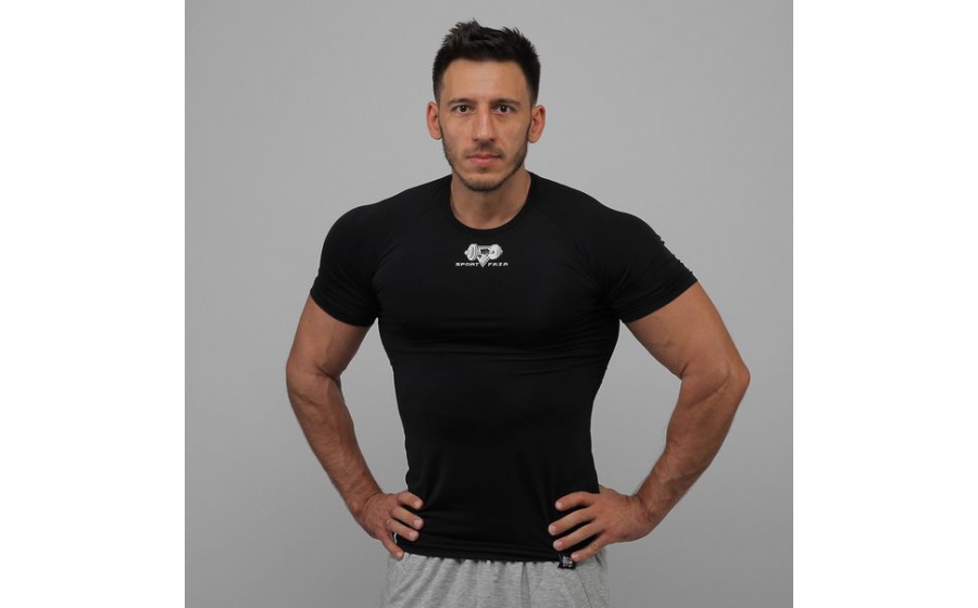 Компрессионная футболка Sportfaza Premium BLK (XXXL size)