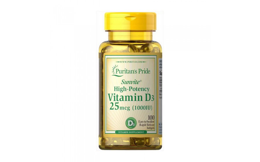 Vitamin D3 25 mcg (1000 IU) (100 softgels)