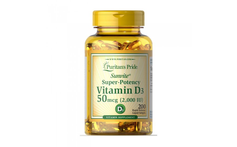 Vitamin D3 50 mcg (2,000 IU) (200 softgels)