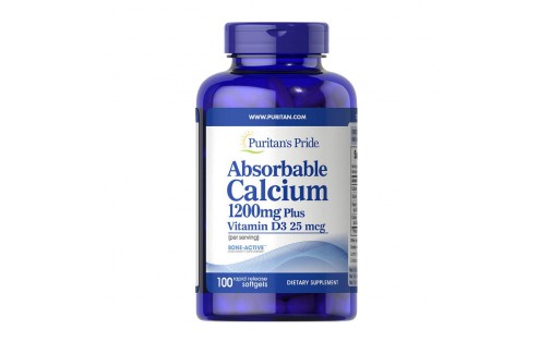 Absorbable Calcium 1200 mg Plus Vitamin D3 25 mcg (100 softgels)