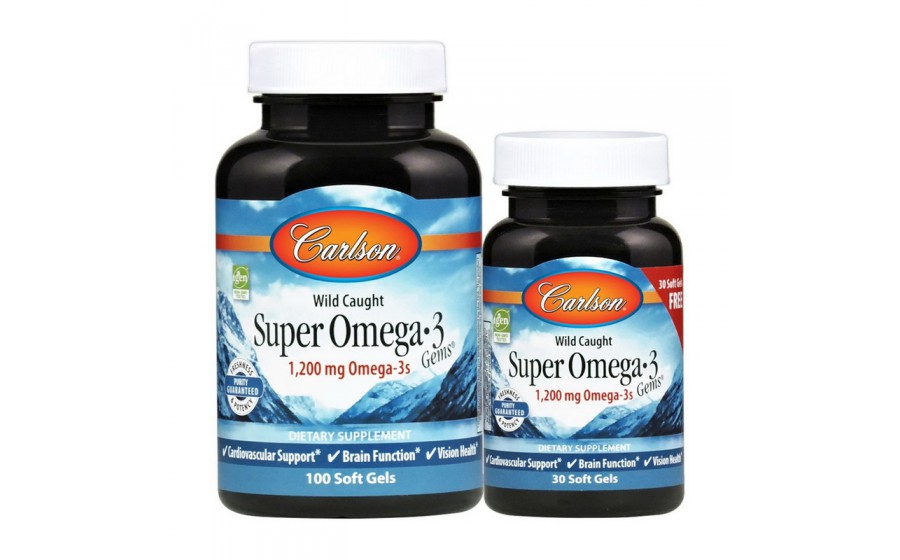 Super Omega 3 1,200 mg wild caught (100+30 soft gels)