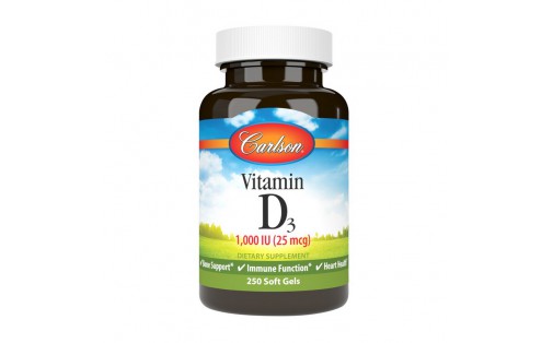 Vitamin D3 1000 IU (25mcg) (250 soft gels)