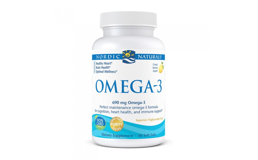 Omega-3 (60 soft gels, lemon)