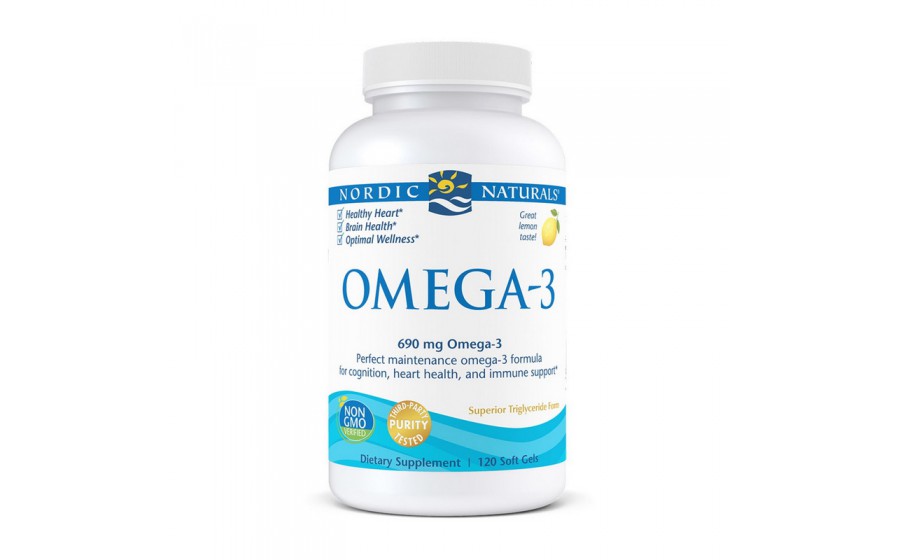 Omega-3 690 mg (120 soft gels, lemon)