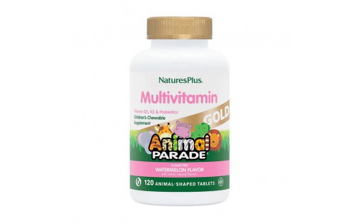 Animal Parade Gold Children's Multi-vitamin & Mineral (120 animal-shaped tabs, watermelon)