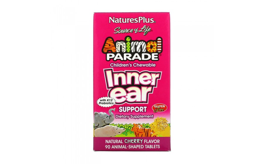 Animal Parade Children's Chewable Inner Ear (90 animal-shaped tab, cherry)