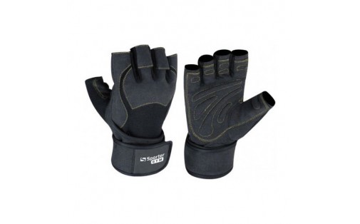 Weightlifting Gloves Black-Yellow (M size)