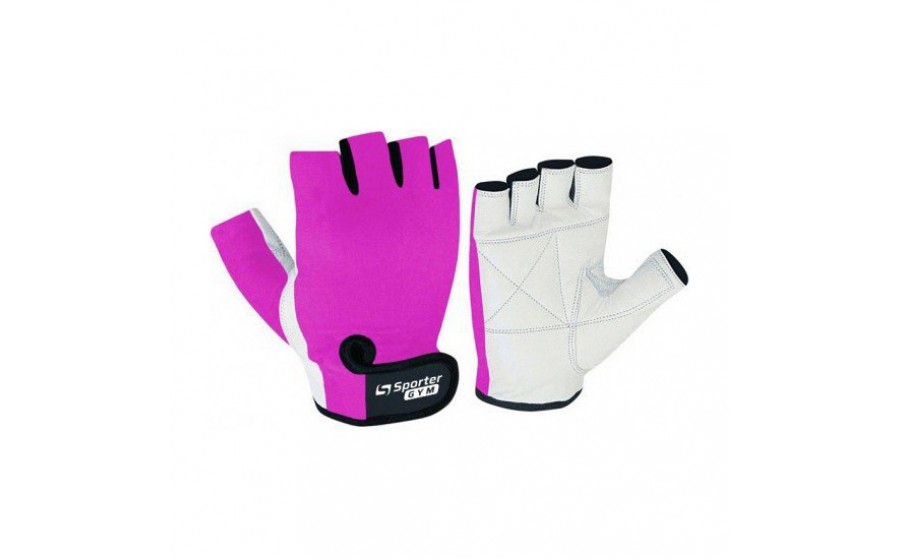 Weightlifting Gloves White-Pink (S size)