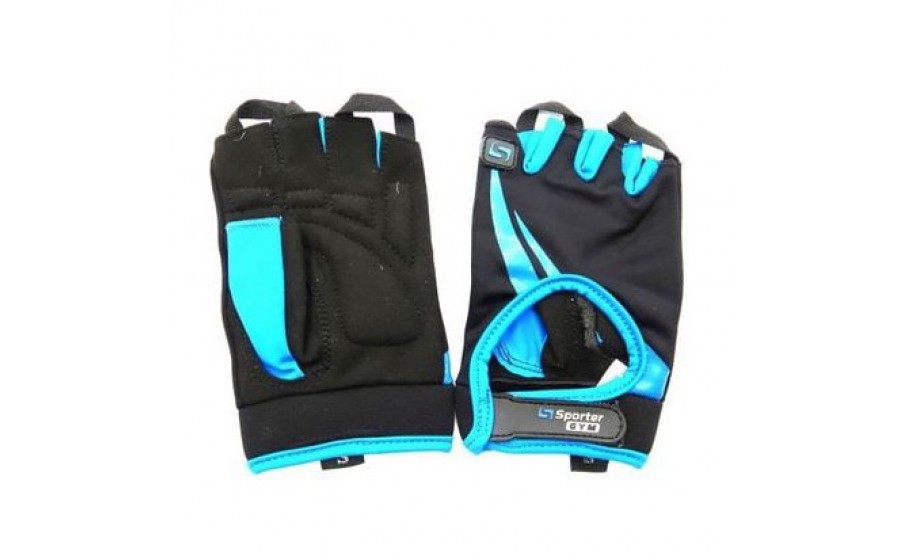 Fitness Gloves Black/Blue (S size, Black/Blue)