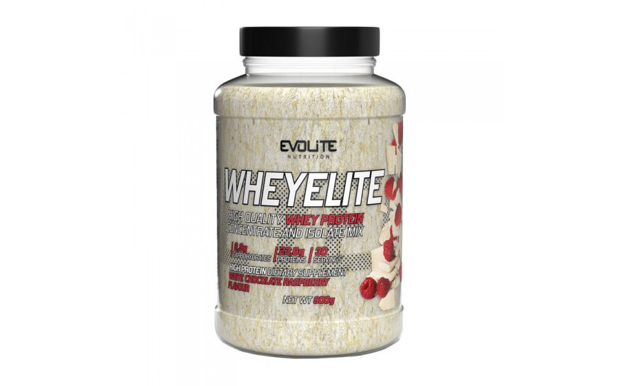 Whey Elite (900 g, white chocolate raspberry)