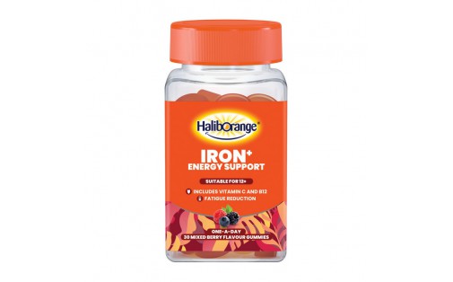 Iron + Energy Support (30 gummies, mixed berry)