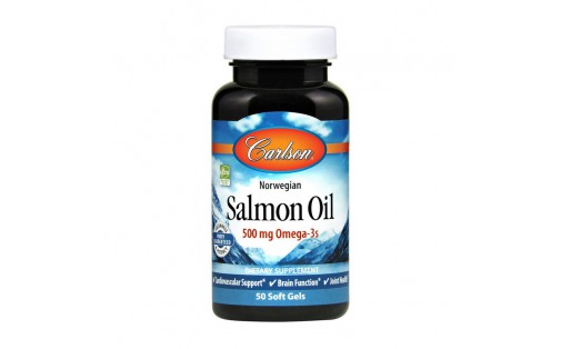 Salmon Oil 500 mg Omega-3s (50 soft gels)