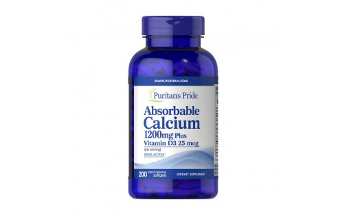 Absorbable Calcium 1200 mg Plus Vitamin D3 25 mcg (200 softgels)