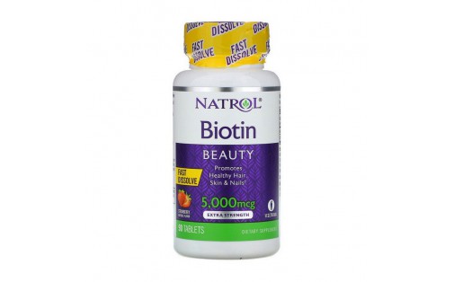 Biotin Beauty 5,000 mcg (90 tab, strawberry)