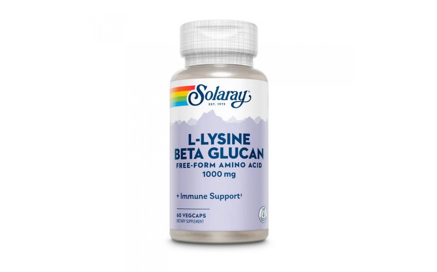 L-Lysine Beta Glucan 1000 mg (60 veg caps)