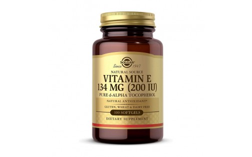 Vitamin E 134 mg natural (200 IU) pure d-alpha tocopherol (100 softgels)