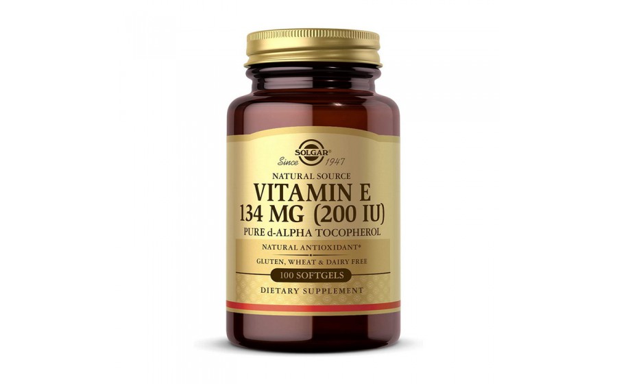 Vitamin E 134 mg natural (200 IU) pure d-alpha tocopherol (100 softgels)