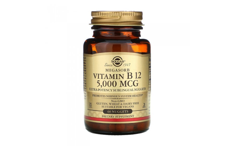 Vitamin B-12 5000 mcg megasorb (60 nuggets)