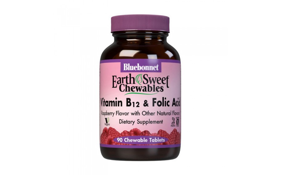 Vitamin B12 & Folic Acid (180 chew tab, raspberry)