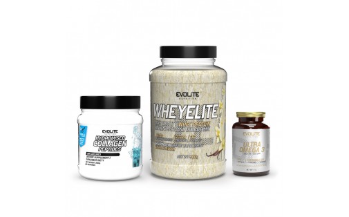 Whey Elite (900 g chocolate) + Ultra Omega 3 500/250 (100 sgels) + Collagen (300 g unflavoured)