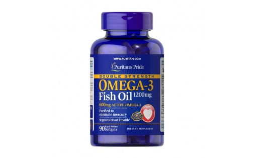 Omega-3 Fish Oil 1200 mg double strength (90 softgels)