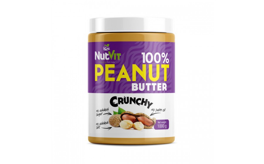 100% Peanut Butter (1 kg, crunchy)