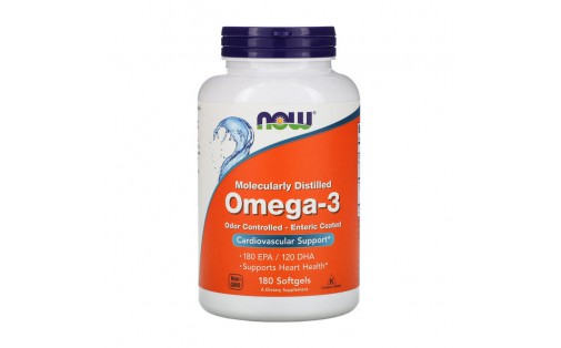 Omega-3 Odor Controlled - Enteric Coated (180 softgels)