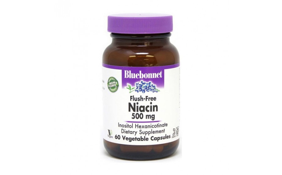 Niacin 500 mg Flush-Free (60 veg caps)