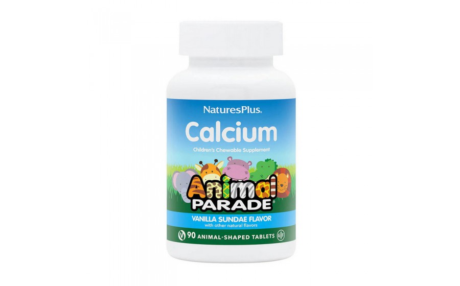 Animal Parade Calcium chewable for children (90 animal-shaped tabs, vanilla sundale)