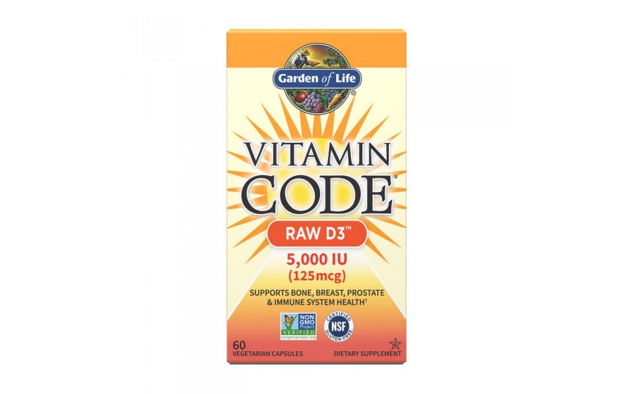 Vitamin Code Raw D3 5000 iu 125 mcg (60 veg caps)