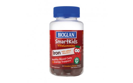 Smartkids Iron + Vitamin C (30 gummies, strawberry)