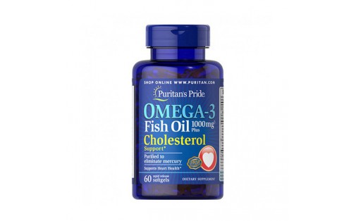 Omega-3 Fish Oil 1000 mg Plus Cholesterol Support (60 softgels)