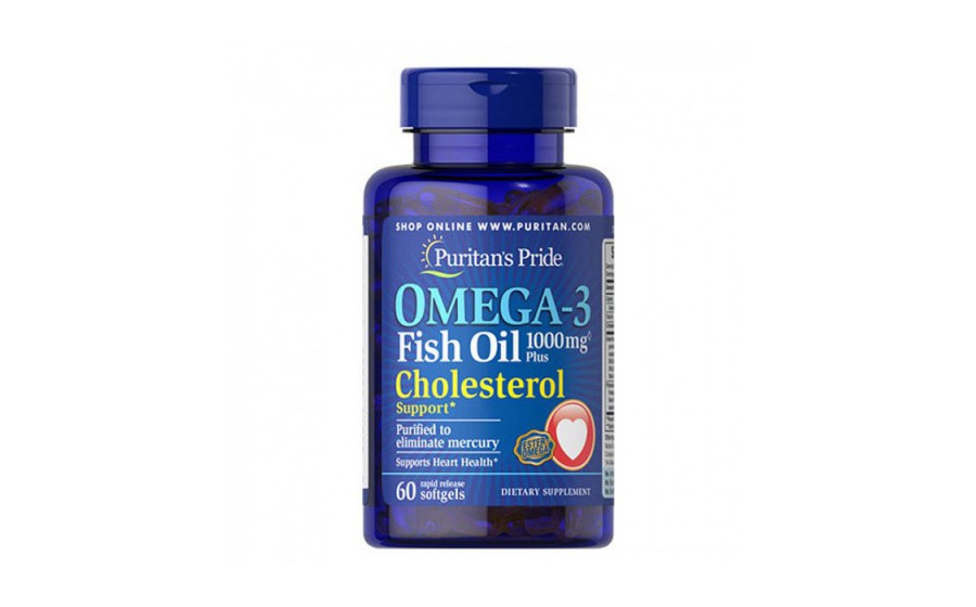 Omega-3 Fish Oil 1000 mg Plus Cholesterol Support (60 softgels)