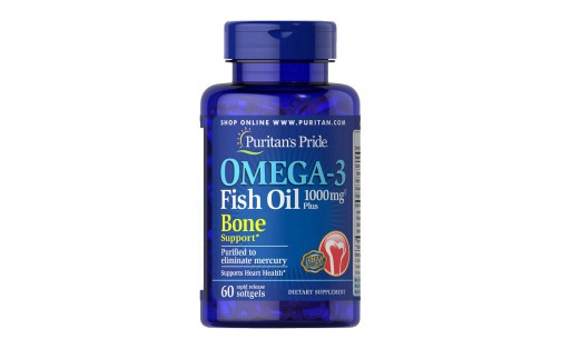 Omega-3 Fish Oil 1000 mg Plus Bone Support (60 softgels)