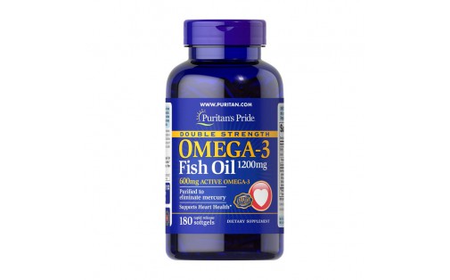 Omega-3 Fish Oil 1200 mg double strength (180 softgels)