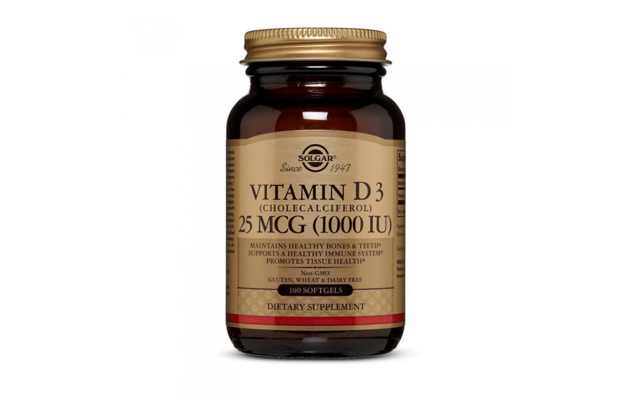 Vitamin D3 25 mcg (1000 IU) (100 softgels)