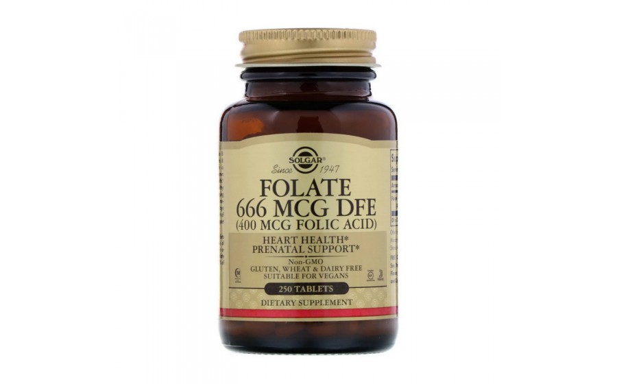 Folate 666 mcg DFE (Folic Acid 400 mcg) (250 tabs)