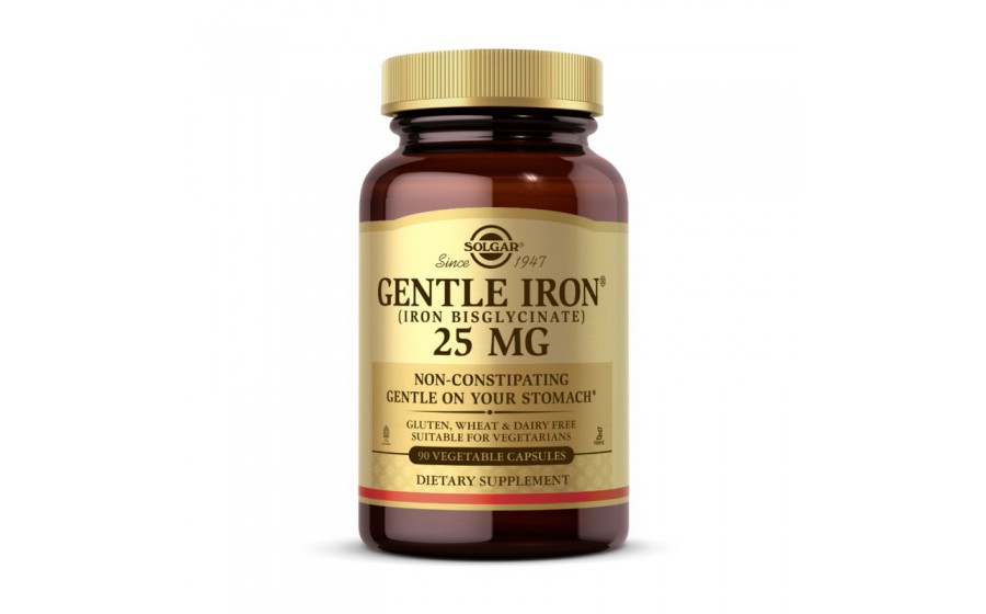 Gentle Iron 25 mg (iron bisglycinate) (90 veg caps)