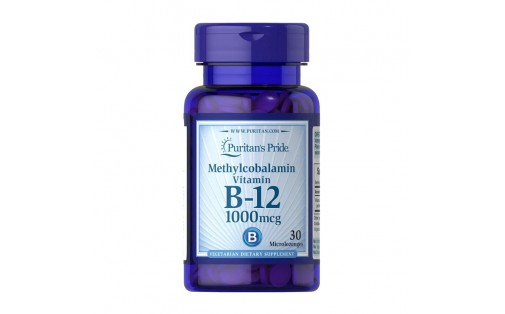 B-12 1000 mcg Methylcobalamin (30 microlozengels)