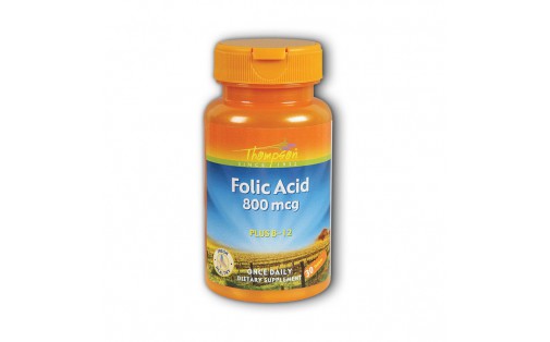 Folic Acid 800 mcg with B-12 (30 tabs)