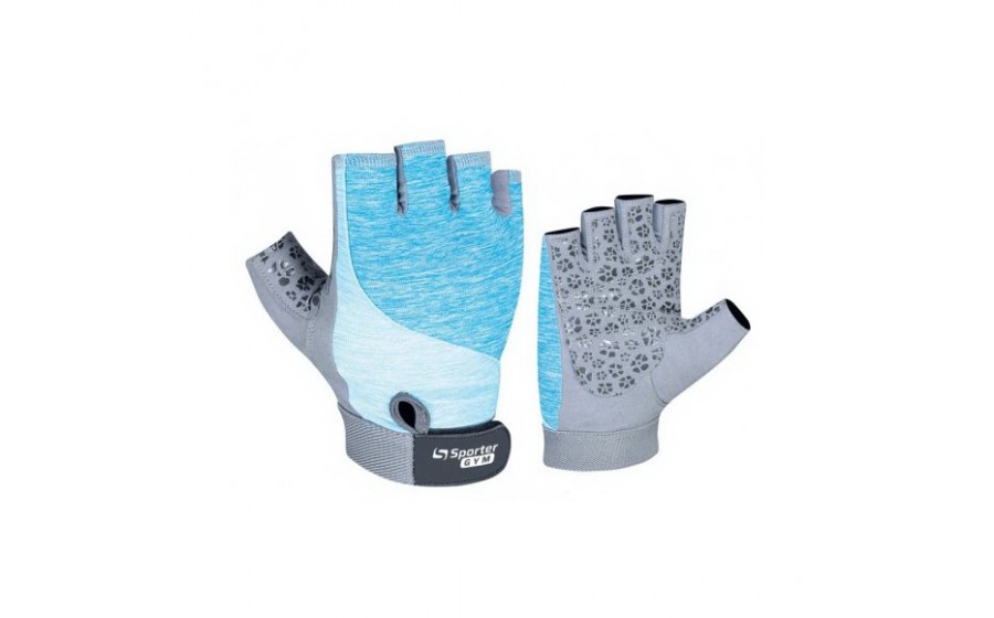 Weightlifting Gloves Grey-Blue (S size)