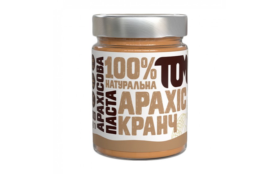 Арахісова Паста у скляній банці (300 g, кранч)