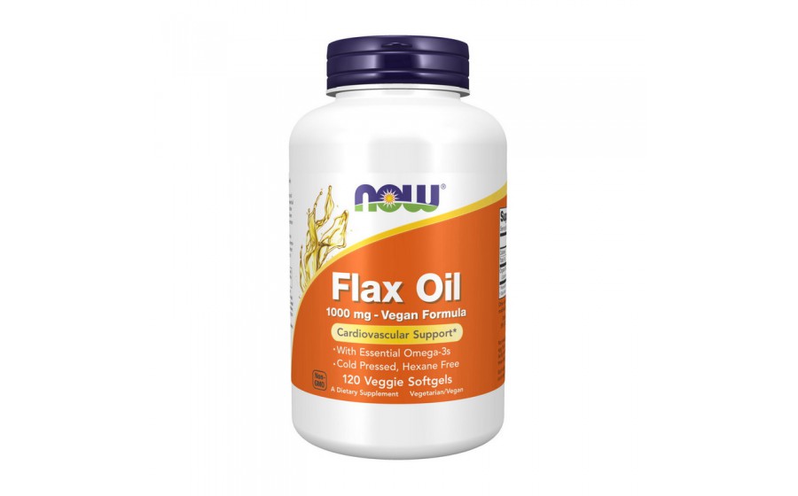 Flax Oil 1000 mg Vegan Formula (120 veg softgels)