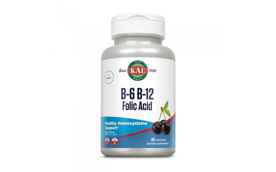 B-6 B-12 Folic Acid (60 lozenges, natural berry)