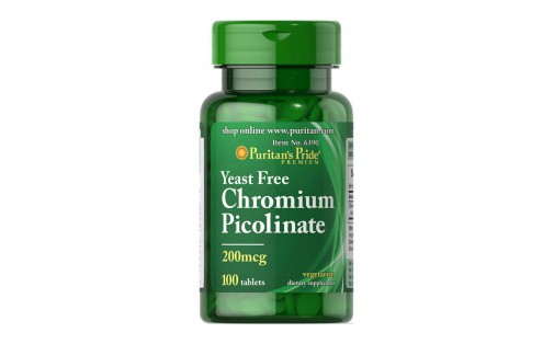 Chromium Picolinate 200 mcg Yeast Free (100 tablets)