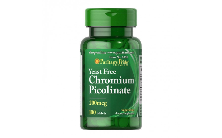 Chromium Picolinate 200 mcg Yeast Free (100 tablets)