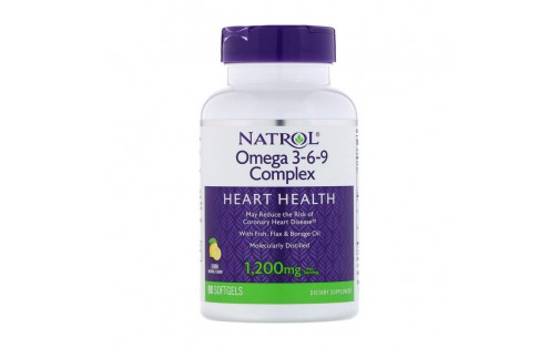 Omega 3-6-9 1200 mg (90 softgels, lemon)